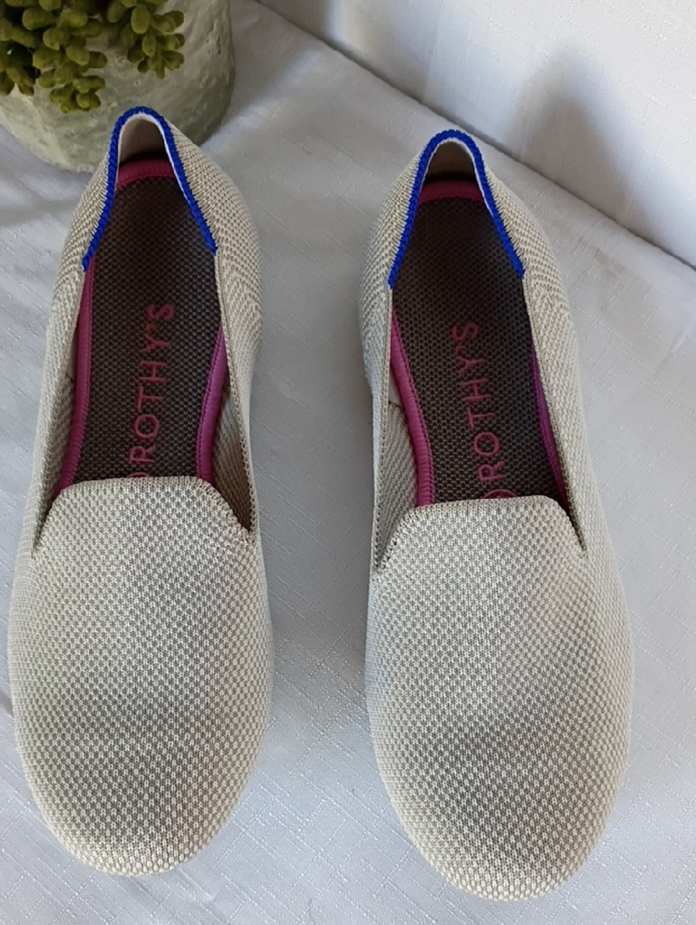 Rothy's Cream Knit Slip-On Loafers Flats Comfortable Size 9
